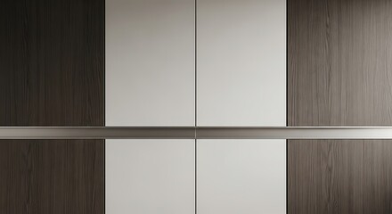 Modern Cabinet Doors with Contrasting Wood Tones.