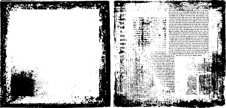 Black and white torn stencil collection for urban design and art projects