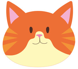 Obraz premium Ginger Cat Head Vector 