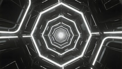 Geometric Light Tunnel with Hexagonal Symmetry