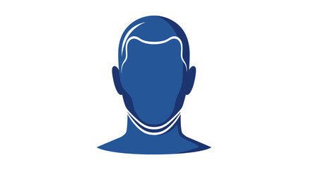 Male Head Silhouette Illustration.