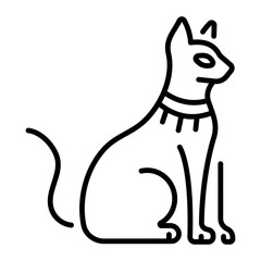A line style icon showing bastet