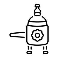 Obraz premium A line style icon showing samovar