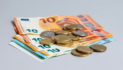 Financial Growth and Investment Concept with Money, Currency Notes and Business Planning
