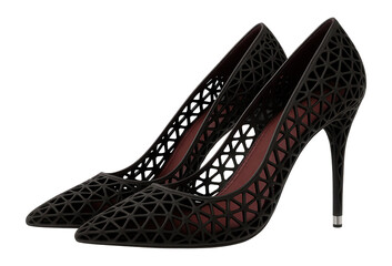 Fototapeta premium 3D-printed lattice design high heels with a pointed toe