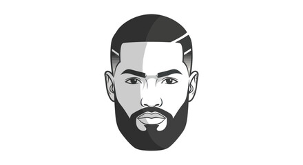 Closeup portrait of a man with a well-groomed beard and short hair.