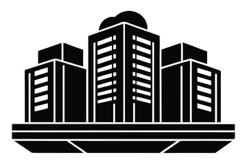 Obraz premium data center silhouette vector art icon