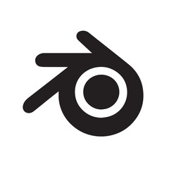 Blender silhouette black and white vector icon