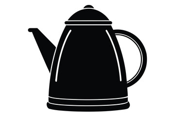 electric kettle silhouette vector art icon