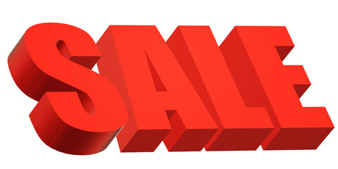 3D Render Text Sale -  for Digital use isolated on a Transparent Background