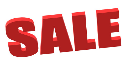 3D Render Text Sale -  for Digital use isolated on a Transparent Background