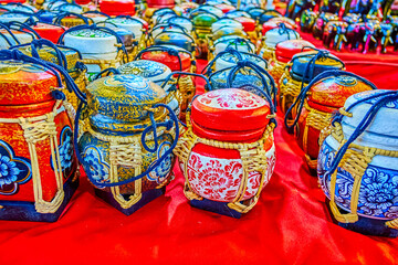 Rice boxes of bamboo wood, Anusarn Night Market, Chiang Mai, Thailand