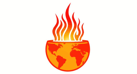 Burning Earth: A visual representation of climate change and global warming.