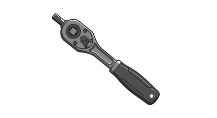 Ratchet wrench tool for mechanical work and repairs.