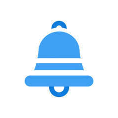 A Blue Bell Icon Simple and Recognizable, Great for Notifications and Alerts