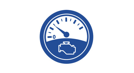 Engine Diagnostic Gauge Icon: Vehicle Problem Indicator.