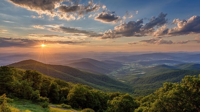 Shenandoah Valley Adventure: Beautiful Sunset from Skyline Drive
