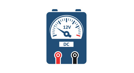 DC Voltmeter Illustration.