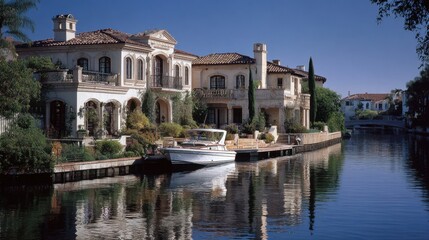 Obraz premium Southern California Homes. Contemporary Custom Architecture in Affluent American Community