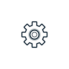 Gear Icon Simple Machine Settings Symbol