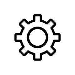Icon of a Gear Symbolizing Settings, Maintenance, and Mechanical Processes in Design