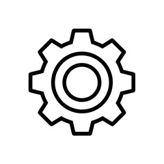 Gear Icon Simple, Clean, and Versatile Design Element