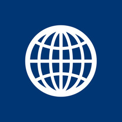 Global Icon A Stylized Globe Illustration for International Connectivity