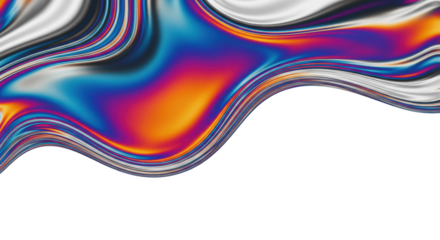 Chromatic Fluid Dynamics: A Vivid Spectrum Flowing Against Dark Void