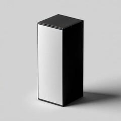 Black and white box mockup
