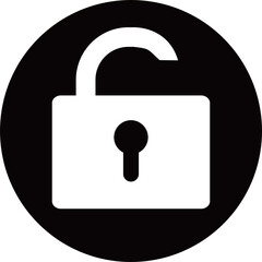 南京錠　丸　アンロック　アイコン