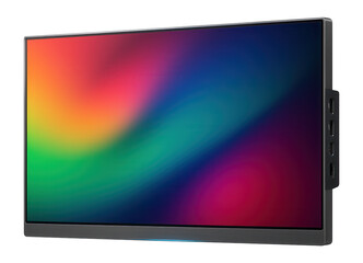 OLED TV with a brushed metal frame and multiple USB ports for peripheral connections