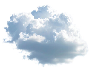 white cloud isolated on transparent background