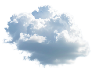 white cloud isolated on transparent background