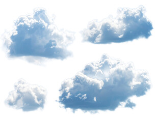 white cloud isolated on transparent background