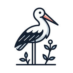 
stork illustration design
