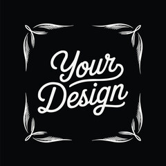 Minimalist ornamental typography - your Design. Generative AI.