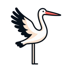 Fototapeta premium stork illustration design 