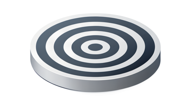 A target bullseye icon with concentric circles, isolated on a transparent background