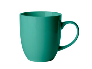 empty mug on transparent background.