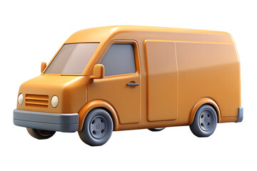 Isometric 3D freight transport flat truck design on white background.