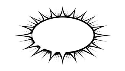 Comic book style speech bubble