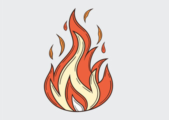 Black fire flame vector silhouette vector illustration
