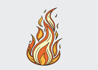 Black fire flame vector silhouette vector illustration