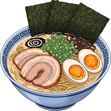 돈코츠 라멘 일러스트