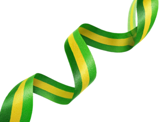 Brazil Independence Day waving ribbon, cutout
