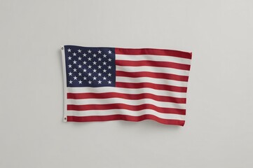 Obraz premium US flag waving, wall background, patriotic design