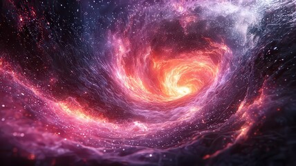 Obraz premium Vibrant cosmic swirl: a stunning galaxy with radiantcolors and swirling stars,perfect for space-themed pojects and inspirational dsigns.