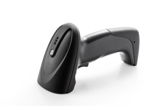 Barcode reader qr code wireless handheld barcode scanner with docking station isolated on white background