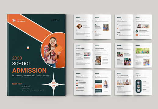 Education School Admission Brochure Template