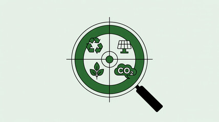 Environmental impact assessment with recycle solar co2 and plant in a magnifying glass target focus